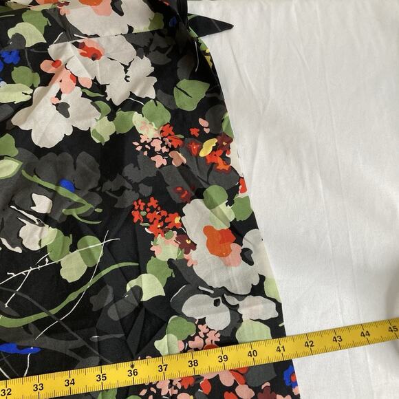 Banana Republic Dark Floral Off Shoulder Dress Size L Tall Moto‎ Boho Flowy - Picture 7 of 14